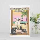Mar del Plata Strandposter Briefpapier (Stehend Vorderseite)
