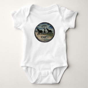 Mara Trompete Ruhm Afrikanischer Elefant Zebra Bek Baby Strampler