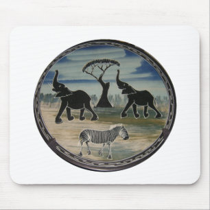 Mara Trompete Ruhm Afrikanischer Elefant Zebra Des Mousepad