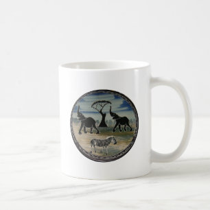 Mara Trompete Ruhm Afrikanischer Elefant Zebra Öl Kaffeetasse