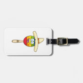 Maraca mit Sombrero Bunte Fiesta Gepäckanhänger (Vorderseite horizontal)