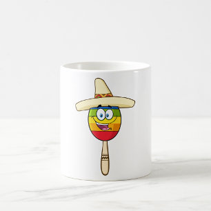 Maraca mit Sombrero Bunte Fiesta Kaffeetasse