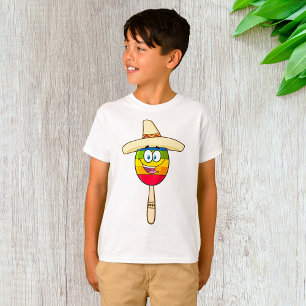 Maraca mit Sombrero Bunte Fiesta T-Shirt