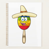 Maraca mit Sombrero Buntes Fest Planer (Vorderseite)