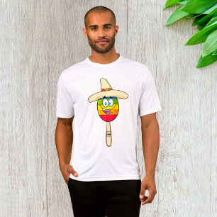 Maraca mit Sombrero Buntes Fiesta T-Shirt