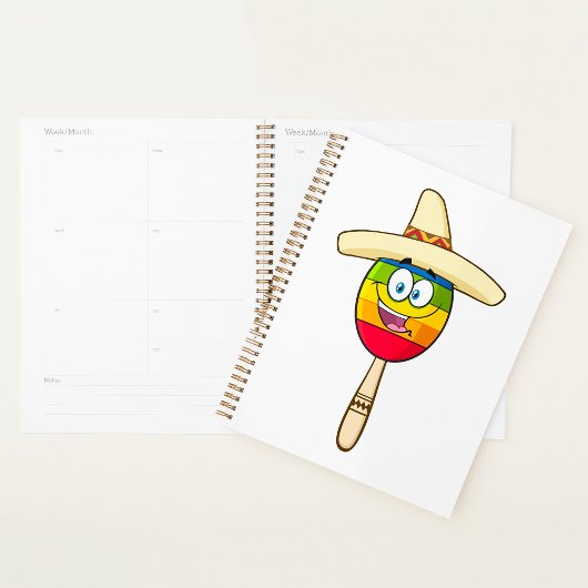 Maraca with Sombrero Colorful Fiesta Planer