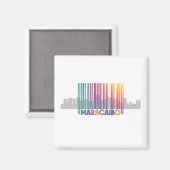 Maracaibo City Barcode Art Latin Pride Magnet (Vorderseite/Rückseite)
