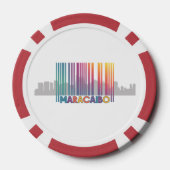 Maracaibo City Barcode Art Latin Pride Pokerchips (Rückseite)