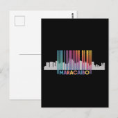 Maracaibo City Barcode Art Latin Pride Postkarte (Vorne/Hinten)