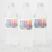 Maracaibo City Barcode Art Latin Pride Wasserflaschenetikett (Flaschen)