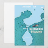 Maracaibo See, Venezuela Karte Navigation. (Vorne/Hinten)