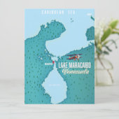 Maracaibo See, Venezuela Karte Navigation. (Stehend Vorderseite)