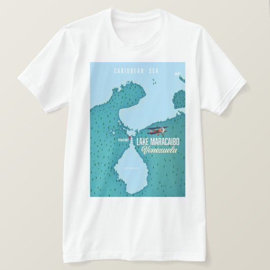 Maracaibo See, Venezuela Karte Navigation. T-Shirt (Design vorne)