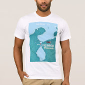 Maracaibo See, Venezuela Karte Navigation. T-Shirt (Vorderseite)