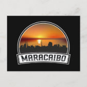 Maracaibo Venezuela Skyline Sunset Vintage Travel Postkarte (Vorderseite)