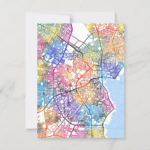 Maracaibo Venezuela - Stadtplan Postkarte