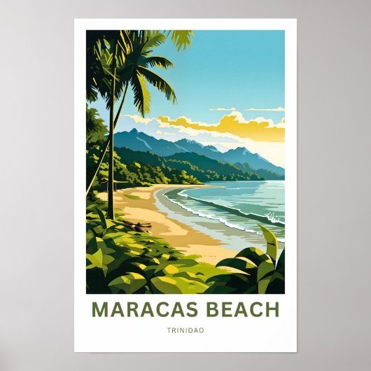 Maracas Beach Trinidad Reisen Print Poster (Vorne)
