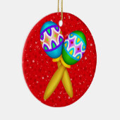 Maracas - Cinco de Mayo - Feliz Navidad Keramikornament (Rechts)