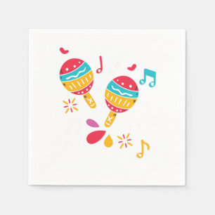 Maracas Colorful Music Mexican Maraca Sombrero Gif Serviette