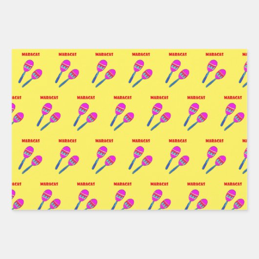 Maracas' Geschenkpapier Set (Vorderseite)