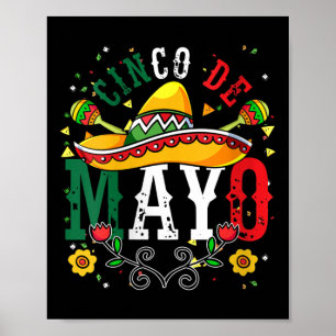 Maracas Mexican Fiesta Mexico Party Sombrer Poster
