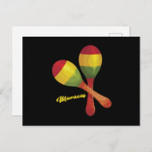 Maracas Mexican Music Sombrero Maraca Gift Postkarte (Vorne/Hinten)