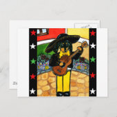 Marachi Dackel Postkarte (Vorne/Hinten)
