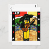 Marachi Dackel Postkarte (Vorne/Hinten)