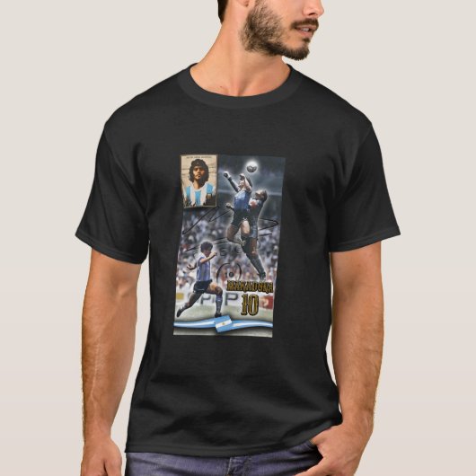 Maradona 10 Collage T-Shirt (Vorderseite)