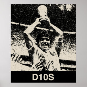 Maradona Vintage-Porträt Poster
