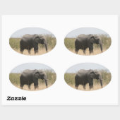 Maraelefant Ovaler Aufkleber (Blatt)