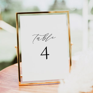 MARAH Moderne Elegante Minimal Tischnummer Card