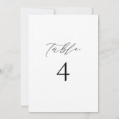 MARAH Moderne Elegante Minimal Tischnummer Card (Rückseite)