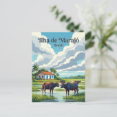Marajó Brasilien Postkarte (Stehend Vorderseite)