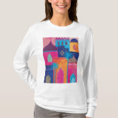 Maraka schöne marokkanische Stadt Farbe lange Ärme T-Shirt (Vorderseite)