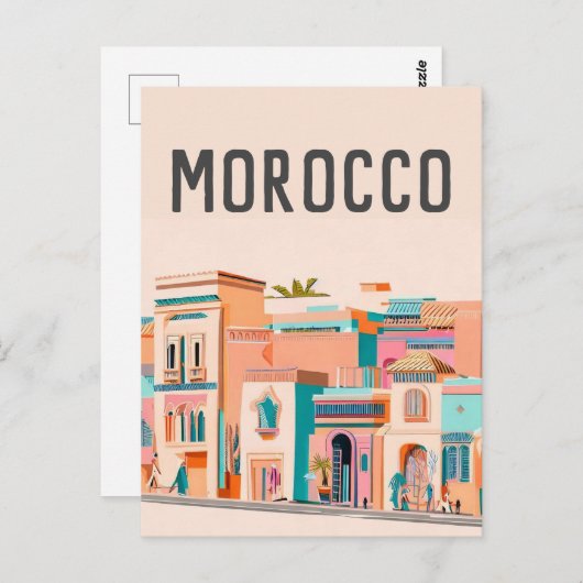 Marakech Postkarte (Vorne/Hinten)