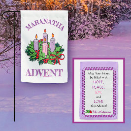 MARANATHA Advent Wreath Garden Flag