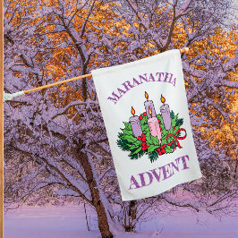 MARANATHA Advent Wreath House Flag