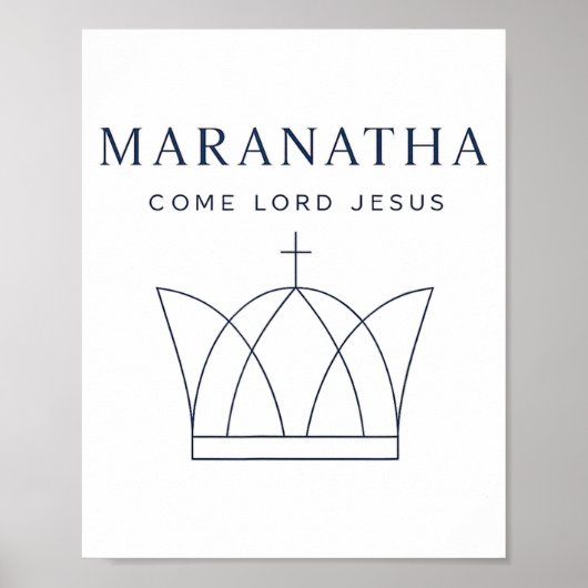 Maranatha Christian Modern Minimalist Poster (Vorne)