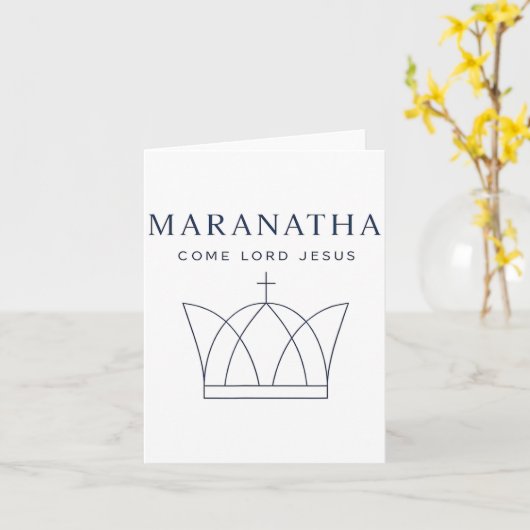 Maranatha Christlich Modern Minimalistisch  Karte (Gelbe Blume)