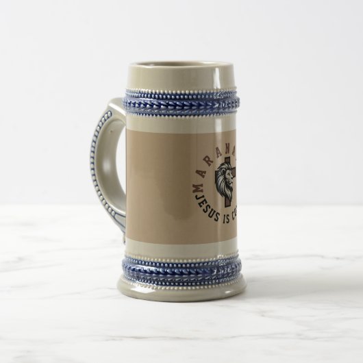 Maranatha Jesus is coming  Bierglas (Vorderseite Links)