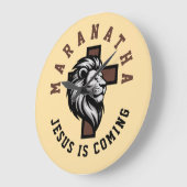 Maranatha Jesus is coming Große Wanduhr (Winkel)