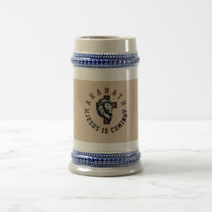 Maranatha Jesus kommt Bierglas