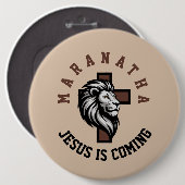 Maranatha Jesus kommt Button (Vorne & Hinten)