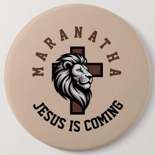 Maranatha Jesus kommt Button (Vorderseite)
