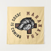 Maranatha Jesus kommt Wandteppich (Vorderseite (Horizontal))