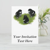 Marans Black Copper Chicks Einladung (Stehend Vorderseite)
