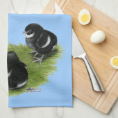 Marans Black Copper Chicks Handtuch (Viertel Falte)