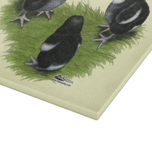 Marans Black Copper Chicks Schneidebrett (Ecke)