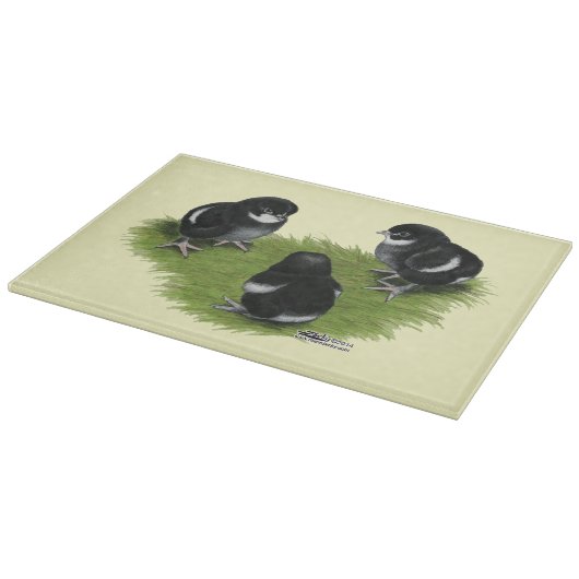 Marans Black Copper Chicks Schneidebrett (Ecke)